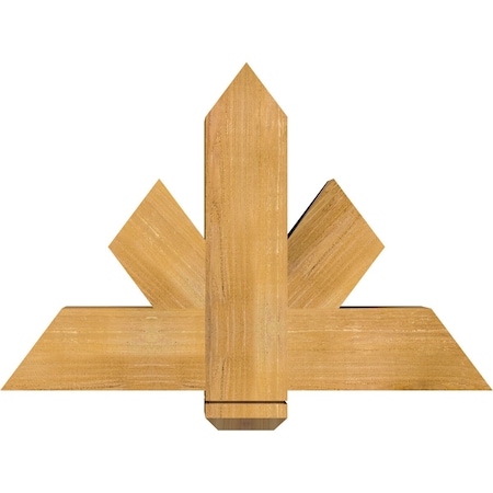 Ekena Millwork Kennewick Rough Sawn Timber Gable Bracket, Western Red Cedar, 36"W x 24"H x 6"D x 6"F, 16/12 Pitch GBW036X24X0606KEN00RWR